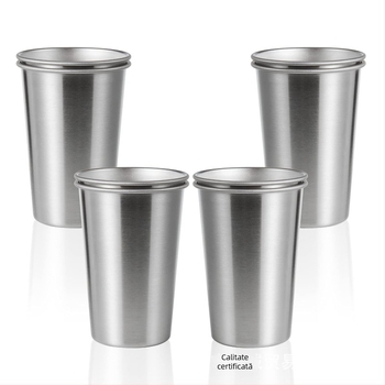 Cană de bere ondulată cu un singur strat din oțel inoxidabil 304, simplă, însoțitoare, convenabilă, pentru băuturi reci, comerț exterior cu ridicata