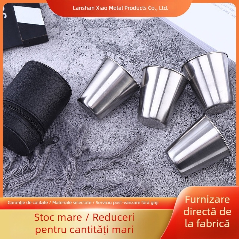 Pahar de vin alb din oțel inoxidabil de 70 ml, cu șlefuire, Amazon, cană de apă metalică portabilă pentru camping în aer liber, vânzare fierbinte