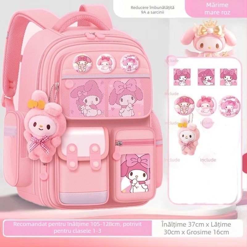 Ghiozdane școlare pentru fete de școală primară, ghiozdane școlare pentru copii de mare capacitate și rezistente la pete, rucsacuri pentru băieți de 6-12 ani care reduc povara elevilor de școală primară din clasele 1-6