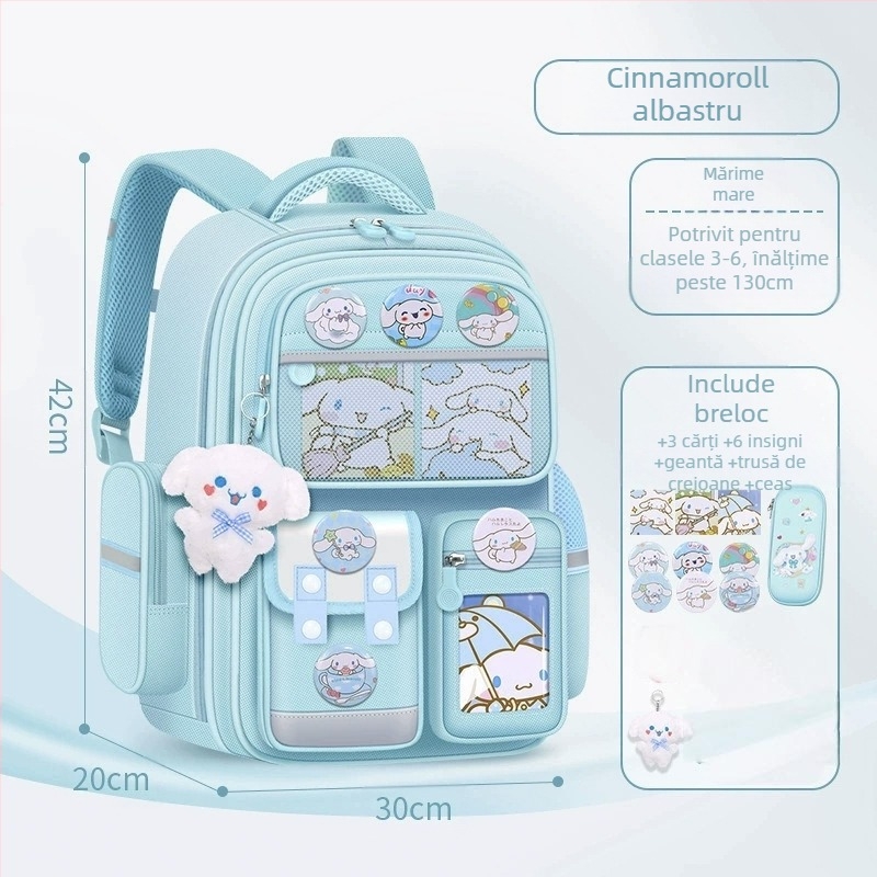 Ghiozdane școlare pentru fete de școală primară, ghiozdane școlare pentru copii de mare capacitate și rezistente la pete, rucsacuri pentru băieți de 6-12 ani care reduc povara elevilor de școală primară din clasele 1-6