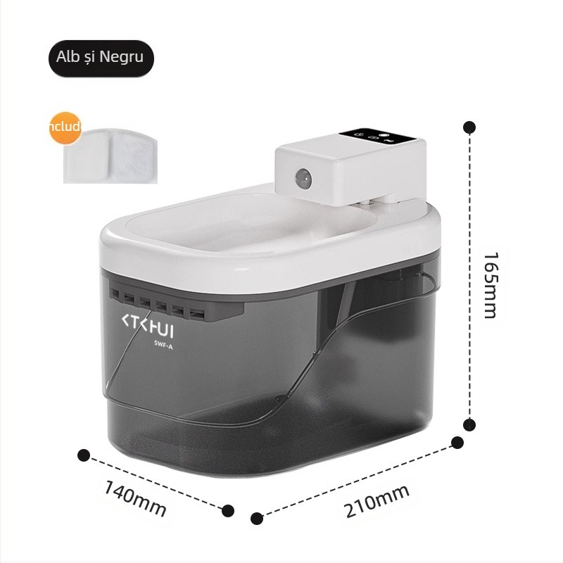 Amazon Explosions Dispenser de apă pentru pisici, alimentator automat de apă pentru animale de companie, distribuitor inteligent de apă pentru câini, fără priză