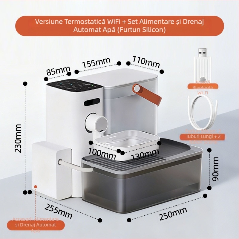 Amazon Explosions Dispenser de apă pentru pisici, alimentator automat de apă pentru animale de companie, distribuitor inteligent de apă pentru câini, fără priză