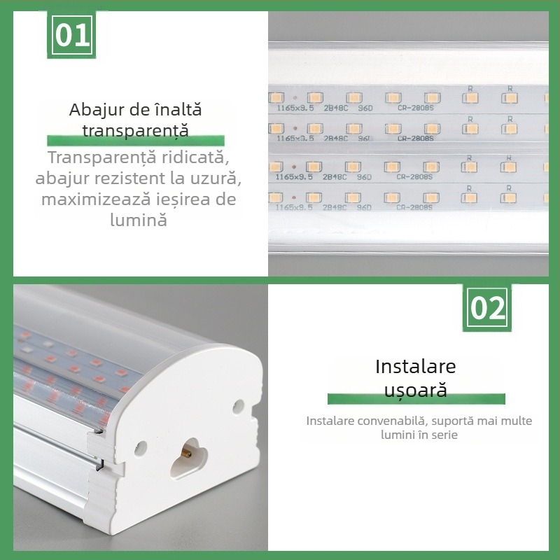 Lampă de creștere a plantelor T20 cu spectru complet, lampă suculentă, lumină suplimentară pentru plante verzi, lampă de creștere a plantelor cu LED-uri