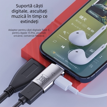 Potrivit pentru adaptorul de telefon mobil Apple, adaptor de încărcare tip C la USB Two-In-One Pd15W, adaptor de transmisie a datelor