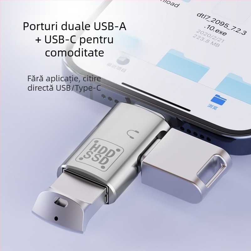 Potrivit pentru adaptorul de telefon mobil Apple, adaptor de încărcare tip C la USB Two-In-One Pd15W, adaptor de transmisie a datelor
