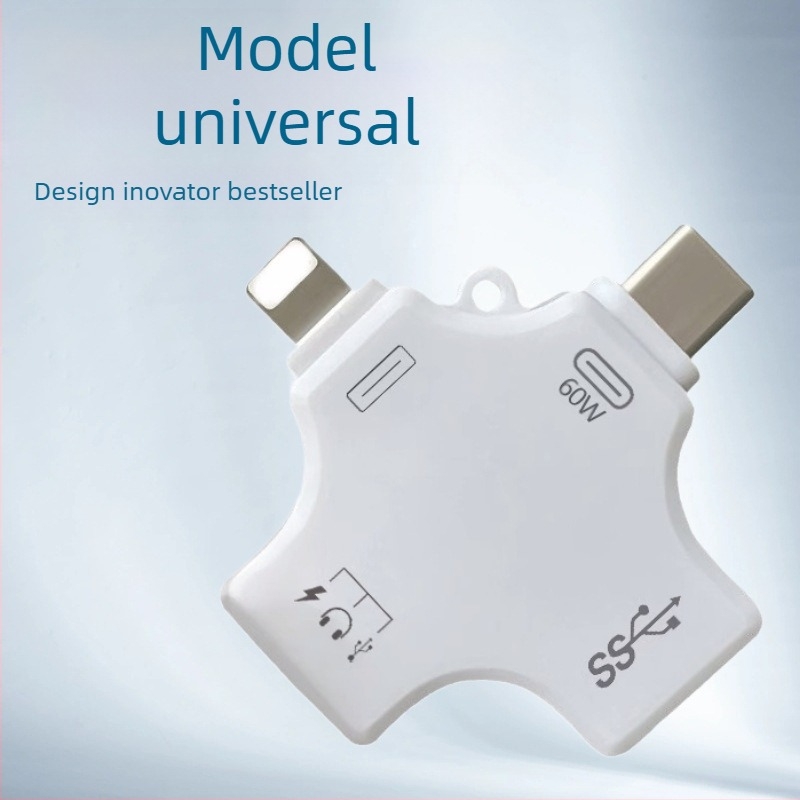 Potrivit pentru adaptorul de telefon mobil Apple, adaptor de încărcare tip C la USB Two-In-One Pd15W, adaptor de transmisie a datelor