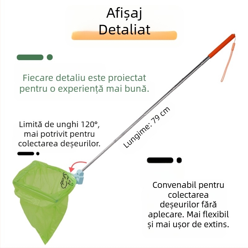 Colector de excremente de câine pentru exterior, Colector retractabil de excremente de câine, Colector de excremente de animale de companie, Colector de excremente de câine, Sac de excremente de câine pentru exterior