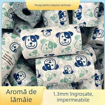 Sac de cules caca de câine îngroșat, parfum, îngroșat, degradabil, drăguț, sac de cules caca de câine, sac de cules caca, sac de cules caca