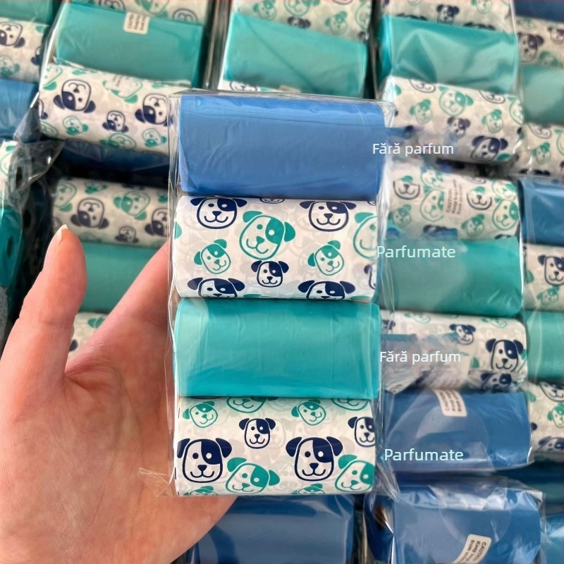 Sac de cules caca de câine îngroșat, parfum, îngroșat, degradabil, drăguț, sac de cules caca de câine, sac de cules caca, sac de cules caca