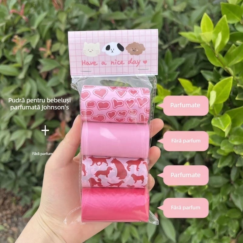 Sac de cules caca de câine îngroșat, parfum, îngroșat, degradabil, drăguț, sac de cules caca de câine, sac de cules caca, sac de cules caca