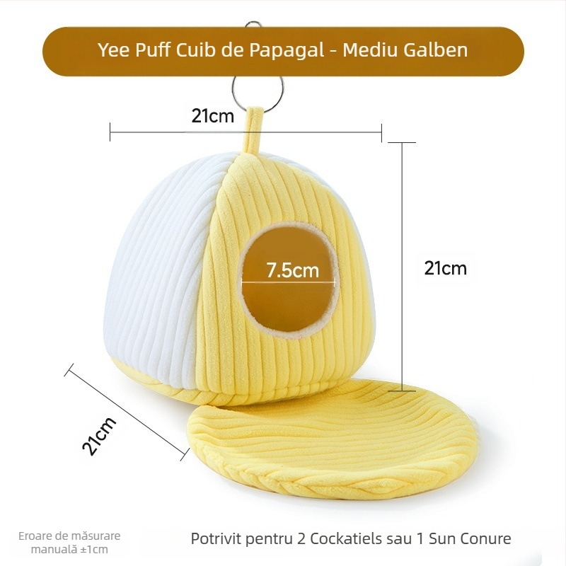 Cuib de pasăre din bumbac, tort de papagal, iarnă, piele de tigru, bujor, Xuanfeng, cuib de dormit cald, hamac, agățat, cuib de pasăre, consumabile speciale