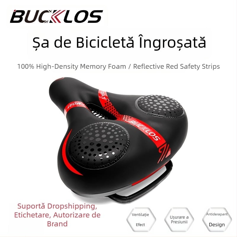 Pernă pentru scaun de bicicletă, absorbție de șocuri, confortabilă, lărgită și îngroșată, pernă pentru scaun de bicicletă de munte, accesorii pentru perne pentru scaun de bicicletă