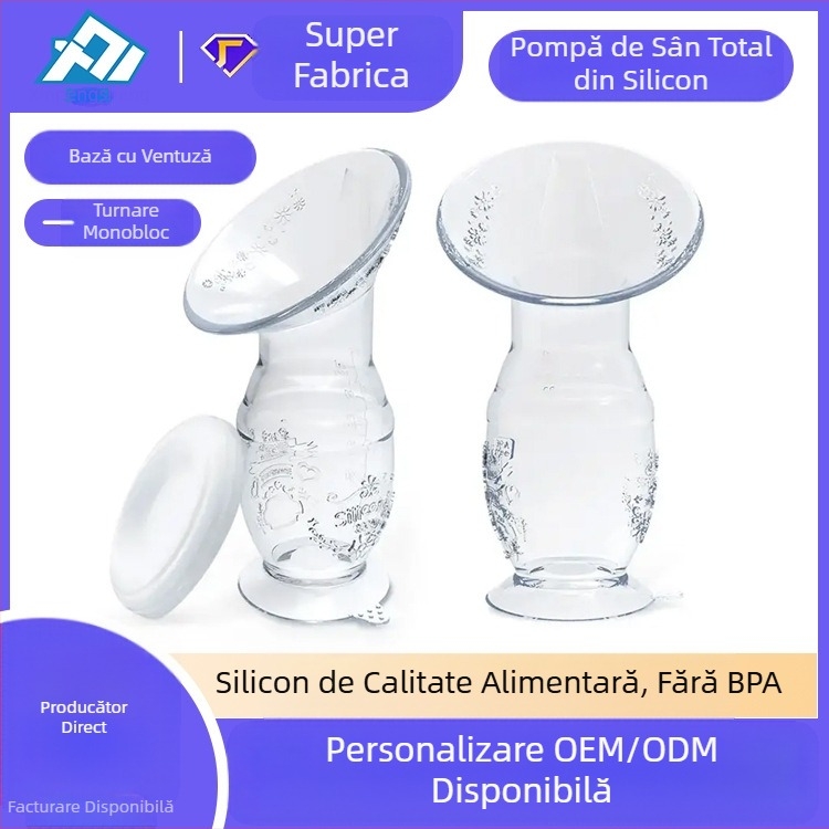 Spot 90ml pompă de sân din silicon colector de lapte matern pompă de sân manuală dispozitiv de muls postpartum consumabile cu ventuză