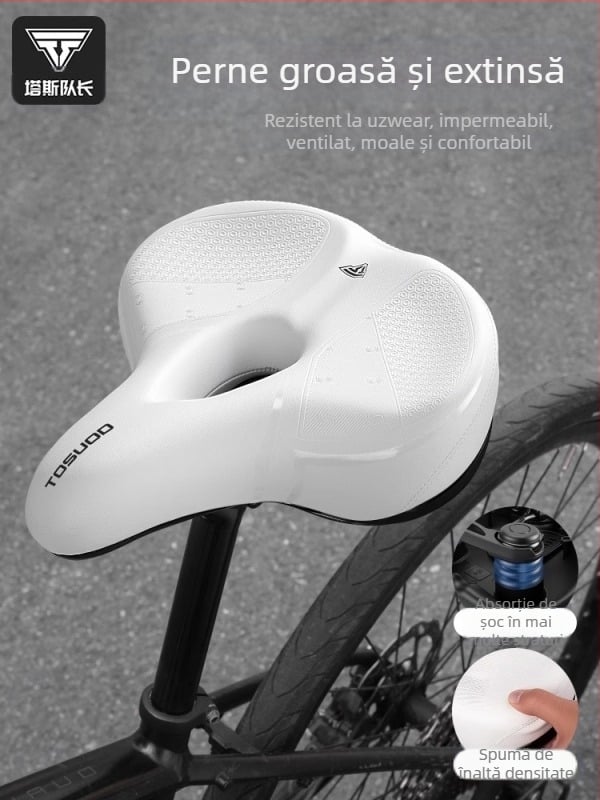 Căpitanul Tas pernă de șa pentru biciclete de munte rutier pernă de șa pentru biciclete îngroșată din silicon super moale accesorii pentru biciclete