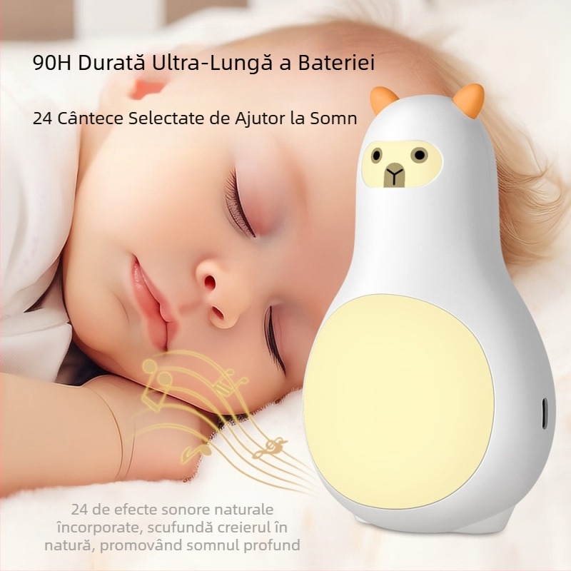 Meng Chong Instrument de somn cu zgomot alb Ajutor pentru somn Lumină de noapte Automată Inteligentă cu Zgomot Alb Mașină cu Control Independent Lumină de noapte caldă