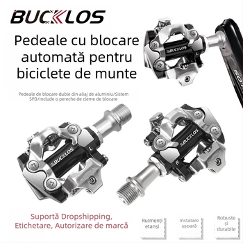 Pedală de bicicletă din aliaj de aluminiu, cu două fețe, cu autoblocare, sistem SPD M8100, accesorii pentru biciclete cu încuietoare