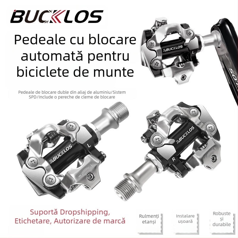 Pedală de bicicletă din aliaj de aluminiu, cu două fețe, cu autoblocare, sistem SPD M8100, accesorii pentru biciclete cu încuietoare