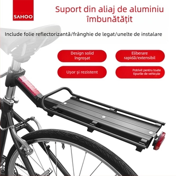 En-gros, nou rechin Tiger SAHOO raft pentru scaunul din spate al bicicletei, raft convenabil pentru biciclete, cadru spate pentru biciclete de munte