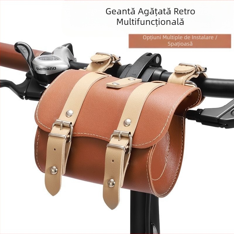 Geantă de bicicletă pentru copii, geantă frontală retro, geantă auto generală, geantă pliabilă pentru bancheta din spate, geantă de echitație