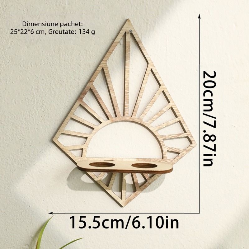 Evantai transfrontalier Amazon, din lemn, gol, trandafir verde, plantă creativă, vază hidroponică, decorațiuni de perete pentru casă, en-gros