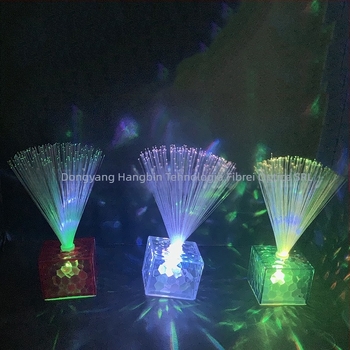 Lumină de noapte cu fibră optică pătrată înstelată LED, bliț, colorat, dormitor, atmosferă romantică, cer înstelat de cristal