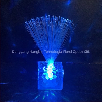 Lumină de noapte cu fibră optică pătrată înstelată LED, bliț, colorat, dormitor, atmosferă romantică, cer înstelat de cristal