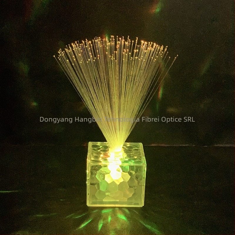 Lumină de noapte cu fibră optică pătrată înstelată LED, bliț, colorat, dormitor, atmosferă romantică, cer înstelat de cristal