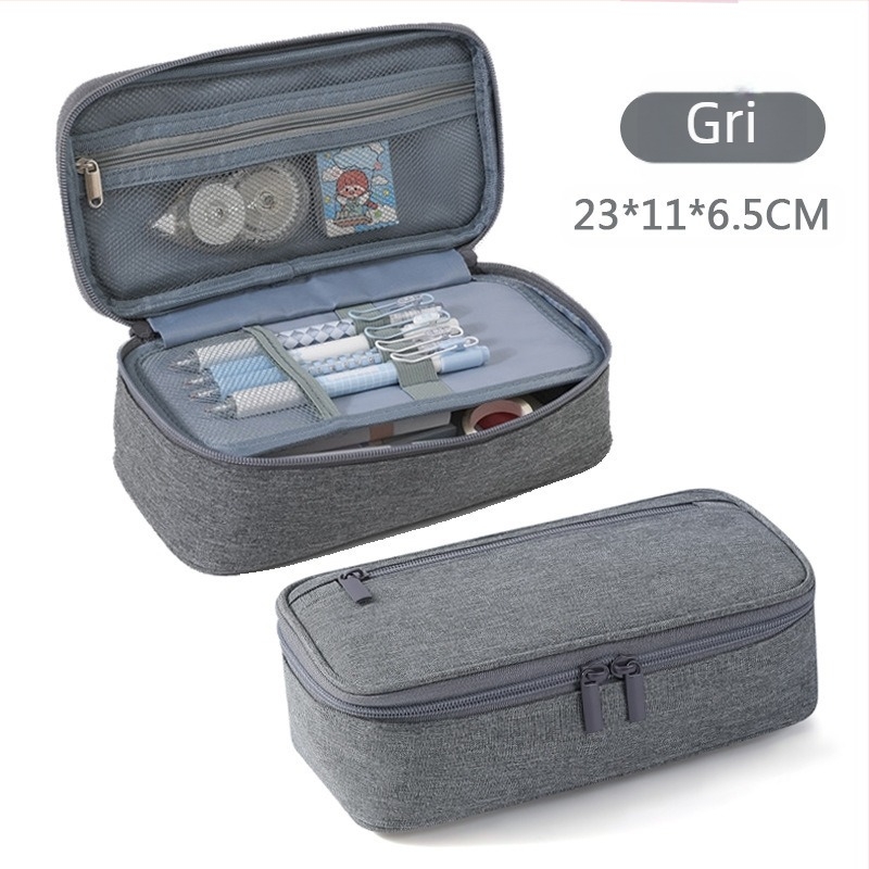 Geantă de creion multi-slot, geantă portabilă pentru creion, geantă de creion pentru birou, geantă portabilă unică mare pentru creion, geantă de depozitare