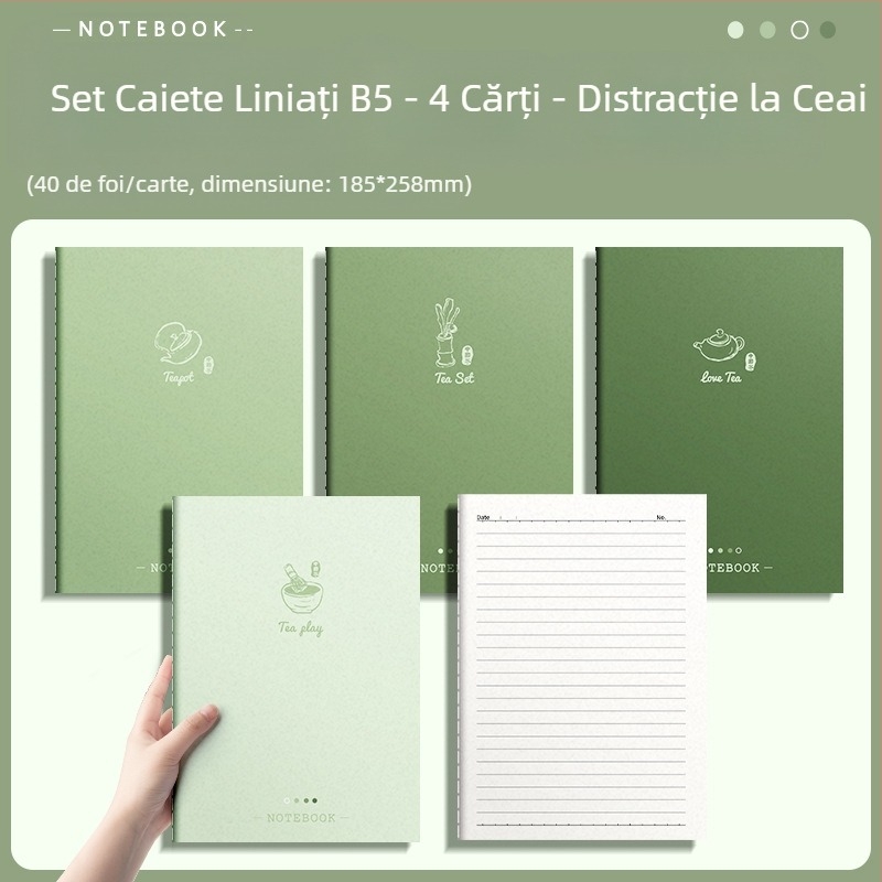 Caiet b5, blocnotes mare îngroșat, carte cu copie moale, caiet pentru studenți, jurnal cu aspect deosebit, caiet de papetărie creativă