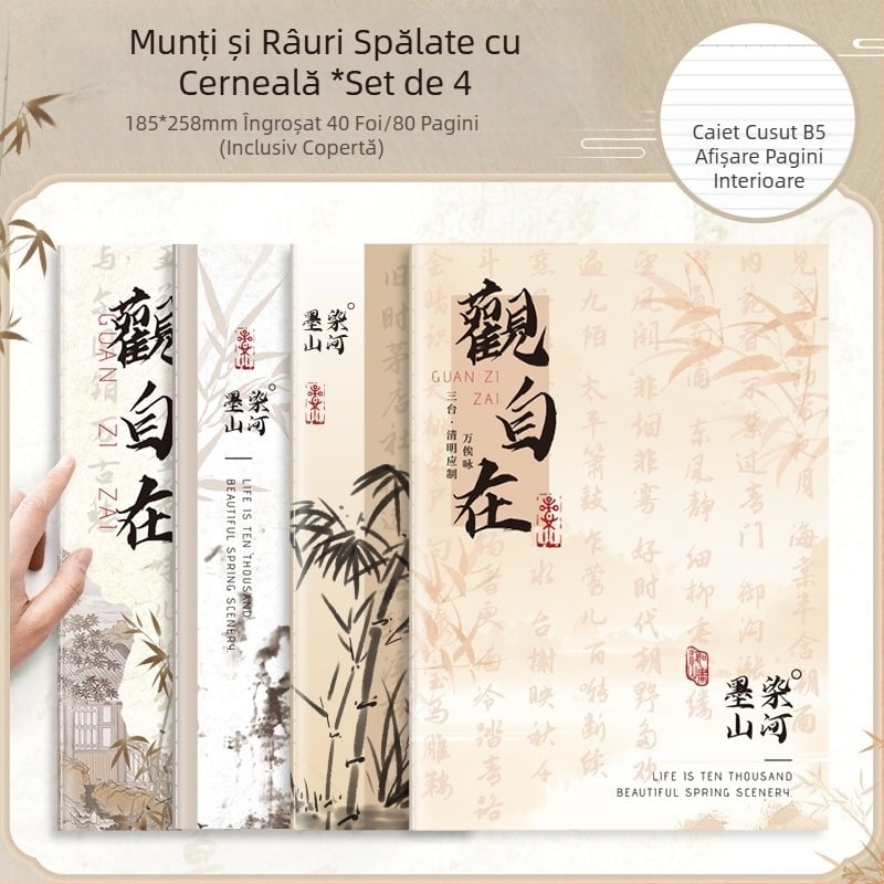 Caiet b5, blocnotes mare îngroșat, carte cu copie moale, caiet pentru studenți, jurnal cu aspect deosebit, caiet de papetărie creativă