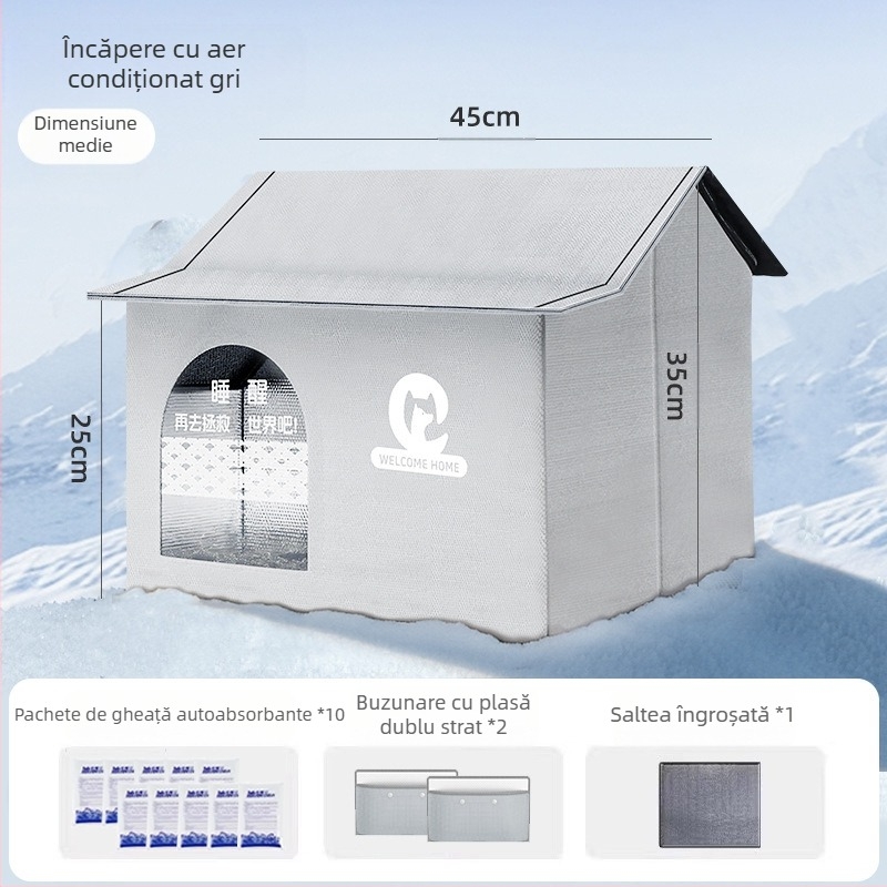 Pisică cu aer condiționat, cuib de pisică, răcire de vară, vară, animale de companie, patru sezoane, universal, Igloo, cuib de dormit pentru câini mici