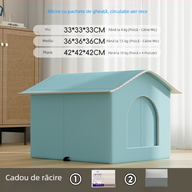 Pisică cu aer condiționat, cuib de pisică, răcire de vară, vară, animale de companie, patru sezoane, universal, Igloo, cuib de dormit pentru câini mici