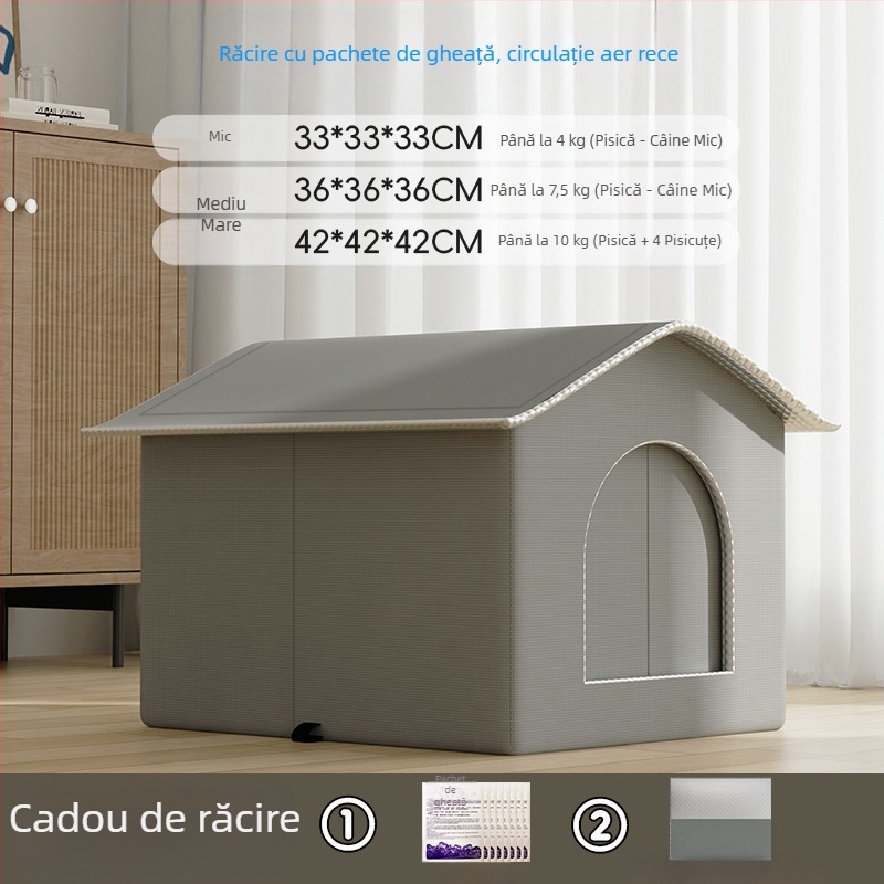 Pisică cu aer condiționat, cuib de pisică, răcire de vară, vară, animale de companie, patru sezoane, universal, Igloo, cuib de dormit pentru câini mici