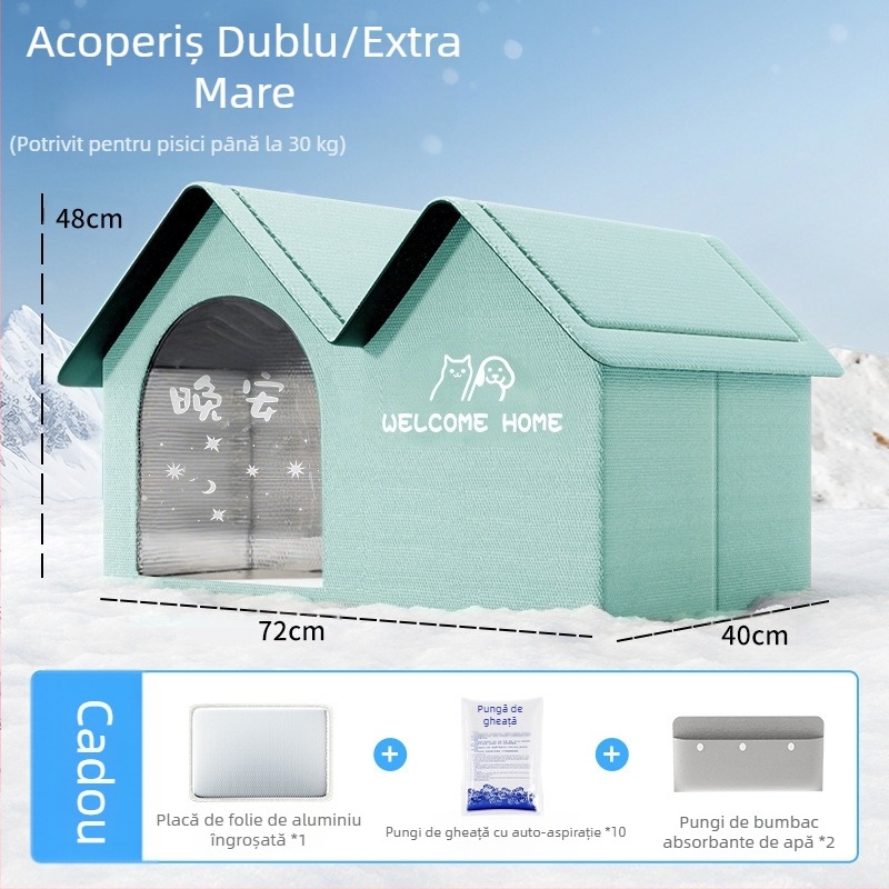 Pisică cu aer condiționat, cuib de pisică, răcire de vară, vară, animale de companie, patru sezoane, universal, Igloo, cuib de dormit pentru câini mici