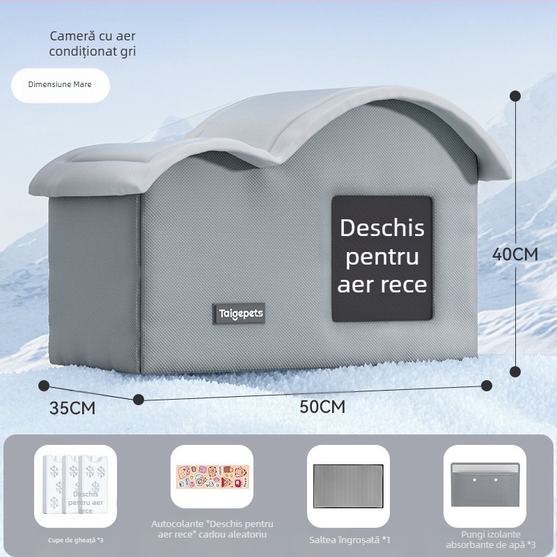 Pisică cu aer condiționat, cuib de pisică, răcire de vară, vară, animale de companie, patru sezoane, universal, Igloo, cuib de dormit pentru câini mici