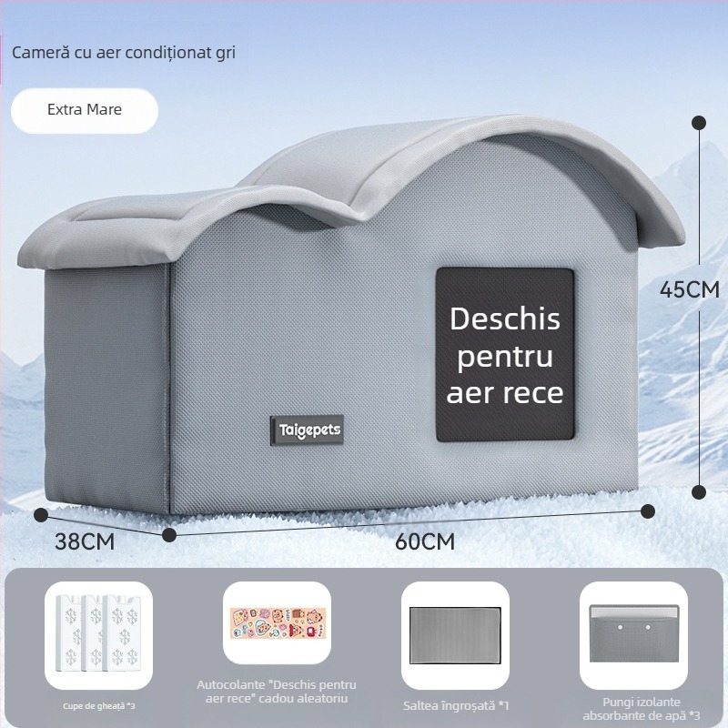 Pisică cu aer condiționat, cuib de pisică, răcire de vară, vară, animale de companie, patru sezoane, universal, Igloo, cuib de dormit pentru câini mici