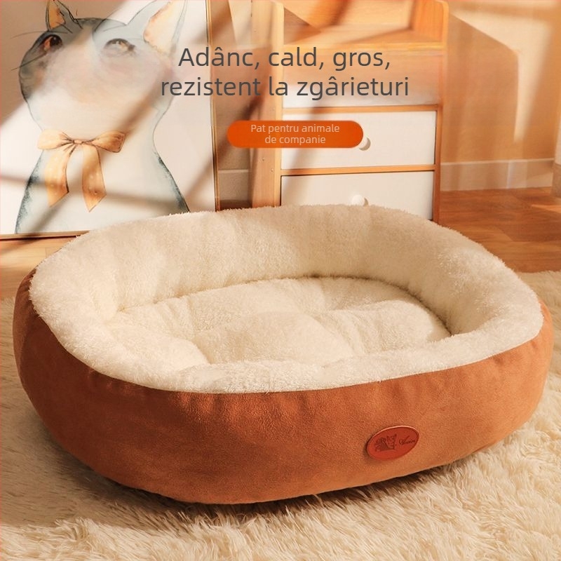 Cuibă groasă și caldă pentru animale de companie, toamnă și iarnă, cușcă pentru câini, covoraș pentru pisici, cușcă pentru câini mari și mici, plush, patru anotimpuri, pat universal pentru animale de companie