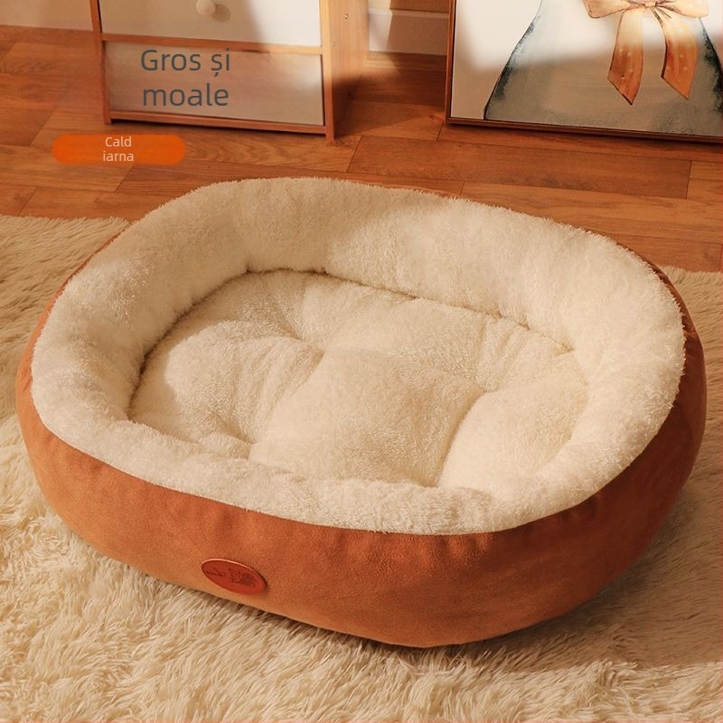 Cuibă groasă și caldă pentru animale de companie, toamnă și iarnă, cușcă pentru câini, covoraș pentru pisici, cușcă pentru câini mari și mici, plush, patru anotimpuri, pat universal pentru animale de companie