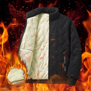 Jachetă transfrontalieră de iarnă nouă, căptușită cu bumbac, pentru bărbați, îngroșată, caldă, din lână de miel, jachetă căptușită cu bumbac, casual, plus size, jachetă căptușită cu bumbac pentru vârstnici și persoane de vârstă mijlocie