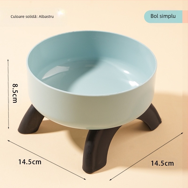 Bol înalt pentru pisici, protecție pentru gât, bol pentru pisici, bol din oțel inoxidabil, anti-alunecare, anti-răsturnare, bol pentru câini, hrană pentru câini, stil nou transfrontalier