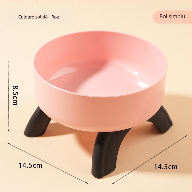 Bol înalt pentru pisici, protecție pentru gât, bol pentru pisici, bol din oțel inoxidabil, anti-alunecare, anti-răsturnare, bol pentru câini, hrană pentru câini, stil nou transfrontalier