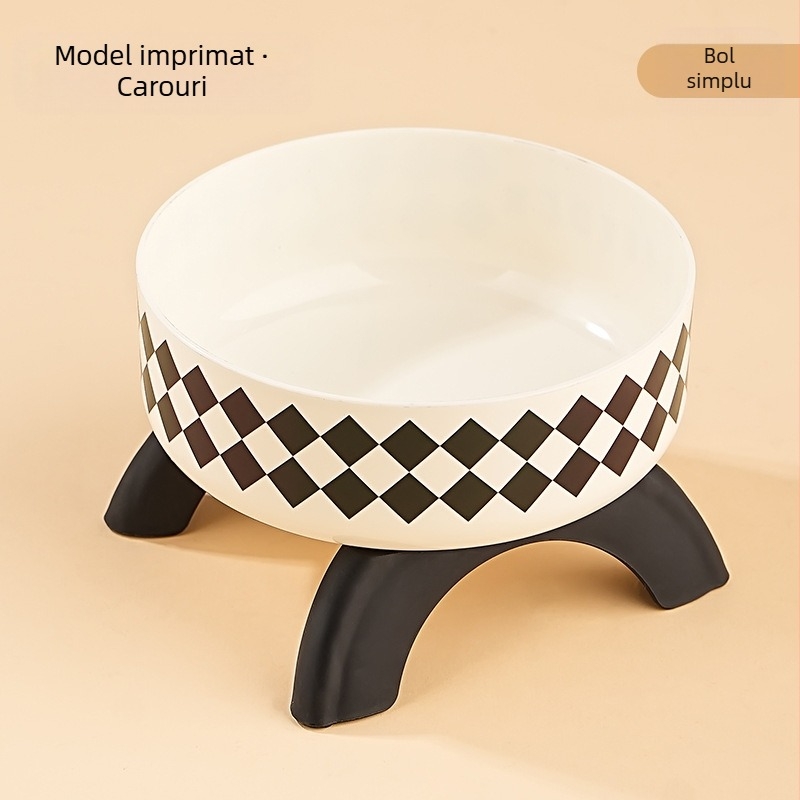 Bol înalt pentru pisici, protecție pentru gât, bol pentru pisici, bol din oțel inoxidabil, anti-alunecare, anti-răsturnare, bol pentru câini, hrană pentru câini, stil nou transfrontalier