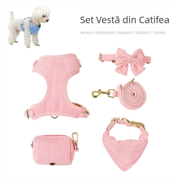 Lesă pentru câini transfrontalieră, lesă pentru câini de talie mică și medie, Bixie Teddy Puppy, curea de piept pentru câini, lesă pentru câini, lanț pentru câini