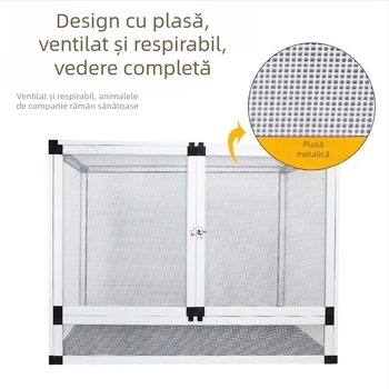 PAYI Climbing Art Climbing Pet Cage Horizontal Cușcă din Aliaj de Aluminiu Cameleon Hrănire Cutie de Cățărare Șopârlă Ventilată și Respirabilă