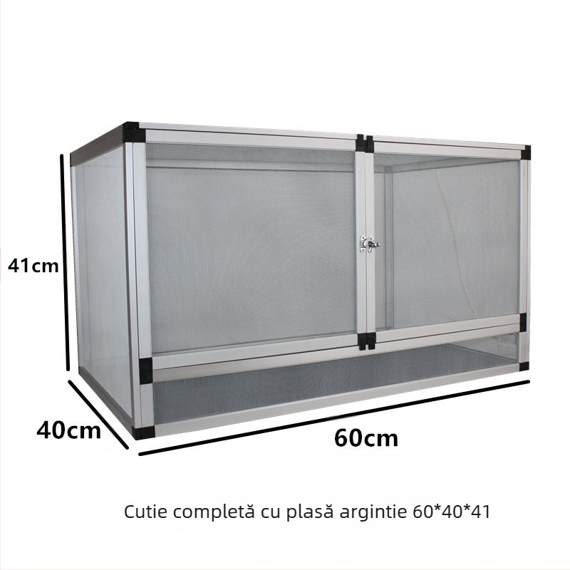 PAYI Climbing Art Climbing Pet Cage Horizontal Cușcă din Aliaj de Aluminiu Cameleon Hrănire Cutie de Cățărare Șopârlă Ventilată și Respirabilă