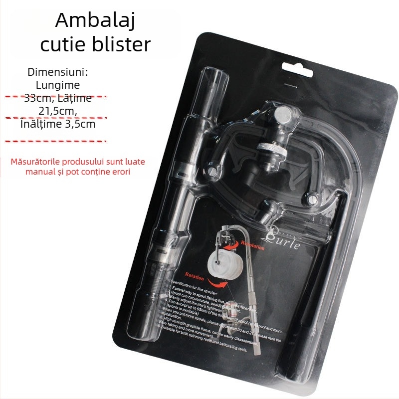 Bobină de fir de pescuit Roată de înfășurare a firului de pescuit Bobină de pescuit la muscă Instrument de înfășurare a firului de pescuit