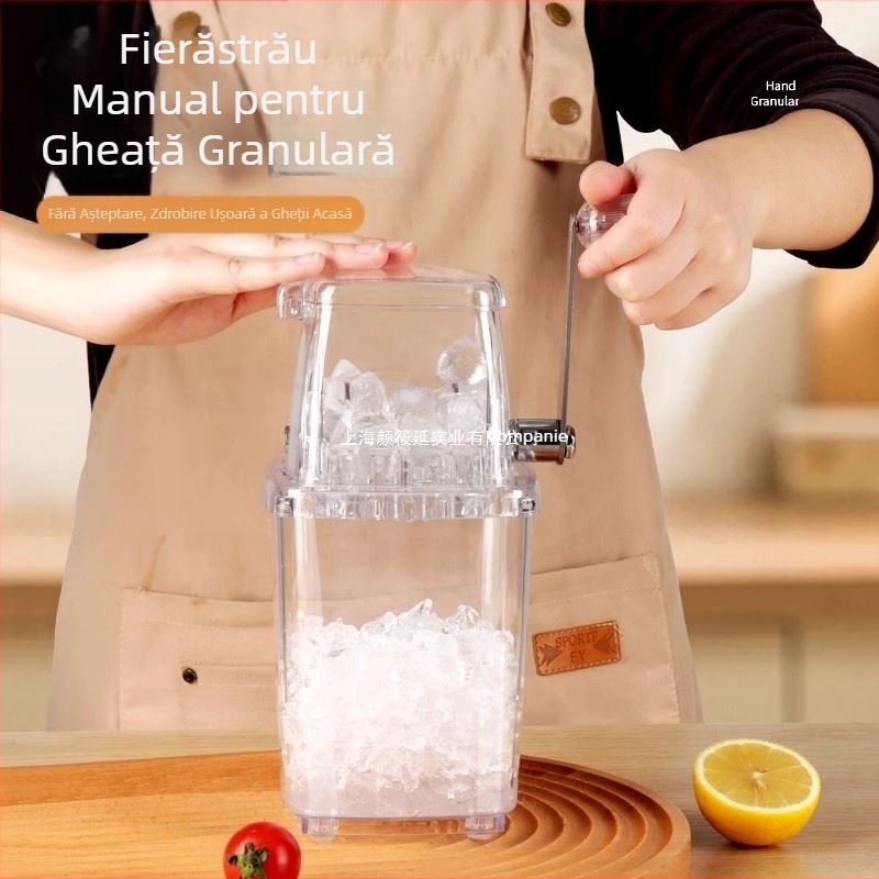 Mașină de netezit cu gheață, mașină de uz casnic, mașină mică de netezit cu nisip granular, gheață zdrobită, mașină comercială de grindină, mașină manuală de gheață zdrobită