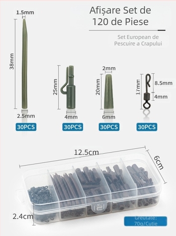120 de bucăți de pescuit la crap european, grup de pescuit cu fund invers, metodă de pescuit gigant, pescuit sălbatic, minge plutitoare, undiță de mare, cutie de accesorii pentru pescuit maritim