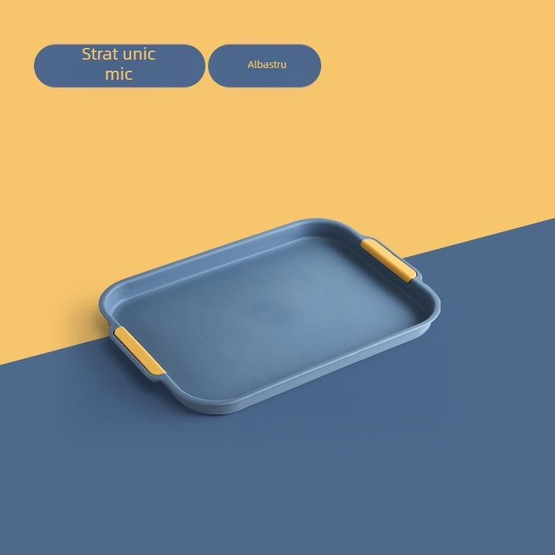 Tavă de scurgere pentru ceașcă de apă, tavă dublă pentru living, tavă dreptunghiulară pentru ceai, tavă pentru fructe, farfurie creativă din plastic