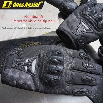 Mănuși de motocicletă OnesAgain, pentru toamnă și iarnă, calde, pentru bărbați, pentru mașini electrice, anti-cădere, pentru motociclete, MG07P